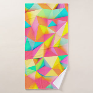 3D Illustratie - Kleurrijke lage poly textuur3d, a Badhanddoek