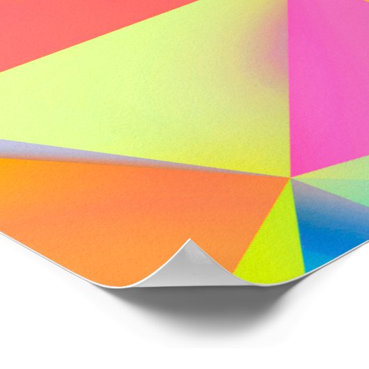 3D Illustratie - Kleurrijke lage poly textuur3d, a Poster (Hoek)