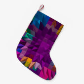 3D-illustratie of 3D-renderend mozaïekkleurpatroon Kleine Kerstsok (Voorkant (Hangend))