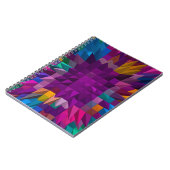 3D-illustratie of 3D-renderend mozaïekkleurpatroon Notitieboek (Linkerzijde)