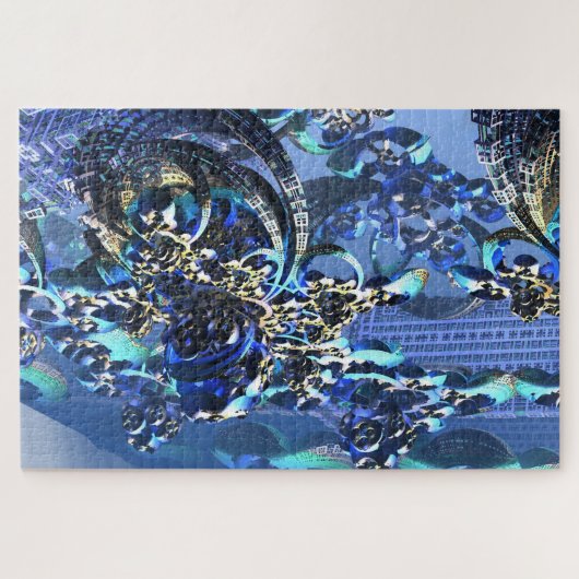 3D-illustratie van een complexe fractal Legpuzzel (Horizontaal)