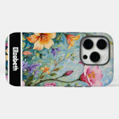 3D Impasto Kleurrijke Bloemen Smartphone Case-Mate iPhone Case (Achterkant (horizontaal))