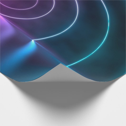 3d ing of ultraviolet circle portal glowing lines cadeaupapier (Hoek)