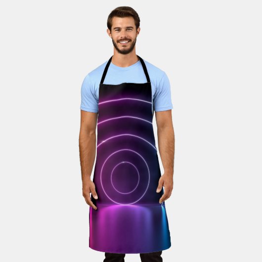 3d ing of ultraviolet circle portal glowing lines schort (Gedragen)