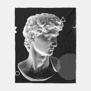 3D ing van Michelangelo's David head in pixel 8 Fleece Deken