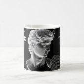 3D ing van Michelangelo's David head in pixel 8 Koffiemok (Center)