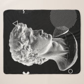 3D ing van Michelangelo's David head in pixel 8 Sherpa Deken (Voorkant (horizontaal))