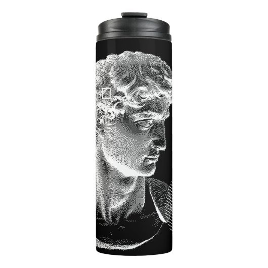 3D ing van Michelangelo's David head in pixel 8 Thermosbeker (Voorkant)