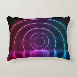 3d ing van ultraviolet cirkelportaalgolven accent kussen