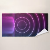 3d ing van ultraviolet cirkelportaalgolven badhanddoek (Badhanddoek)