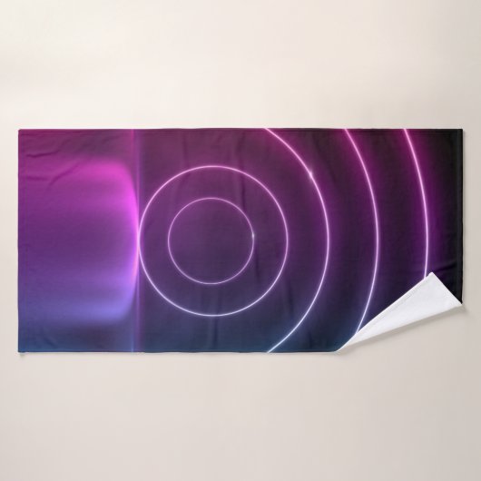 3d ing van ultraviolet cirkelportaalgolven badhanddoek (Badhanddoek)