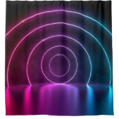 3d ing van ultraviolet cirkelportaalgolven douchegordijn (Voorkant)