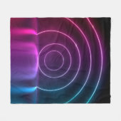 3d ing van ultraviolet cirkelportaalgolven fleece deken (Voorkant (Horizontaal))
