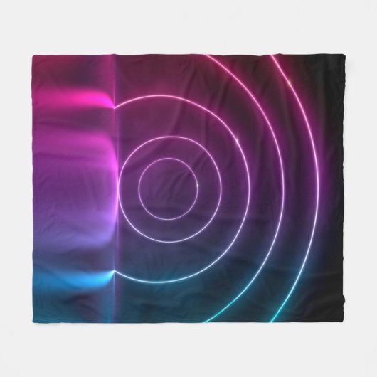 3d ing van ultraviolet cirkelportaalgolven fleece deken (Voorkant (Horizontaal))