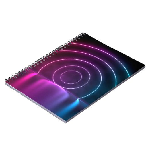 3d ing van ultraviolet cirkelportaalgolven notitieboek (Linkerzijde)