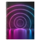 3d ing van ultraviolet cirkelportaalgolven notitieboek (Voorkant)