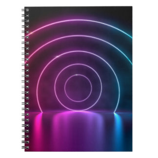 3d ing van ultraviolet cirkelportaalgolven notitieboek