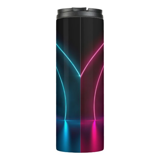 3d ing van ultraviolet cirkelportaalgolven thermosbeker (Achterkant)