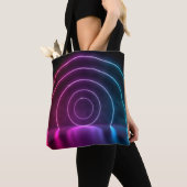 3d ing van ultraviolet cirkelportaalgolven tote bag (Dichtbij)