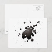 3d inkt splat briefkaart (Voorkant / Achterkant)
