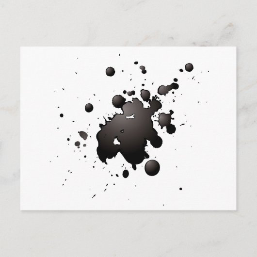 3d inkt splat briefkaart (Voorkant)