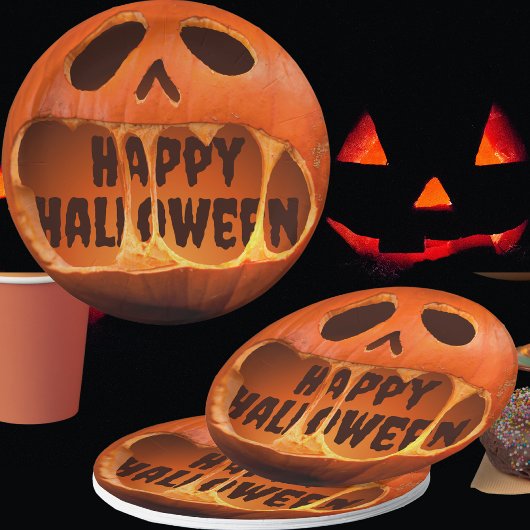 3d Jack o'lantern pompoen Halloween Papieren bord