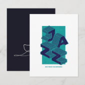 3D Jazz music - Funny Music Lover Gift Kaart (Voorkant / Achterkant)