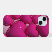 3D Jelly Roze Liefde Hart Esthetische Telefoon Cas iPhone 15 Case (Achterkant horizontaal)