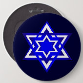 3d jodenster ronde button 6,0 cm (Voorkant /achterkant)