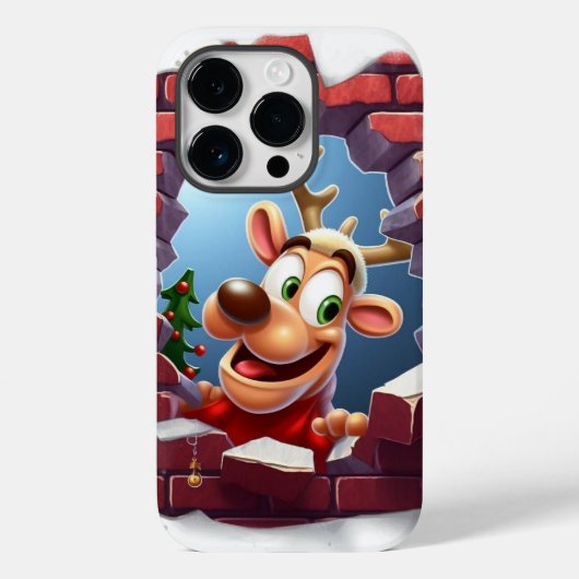 3D Jolly Reindeer Case-Mate iPhone Case (Achterkant)