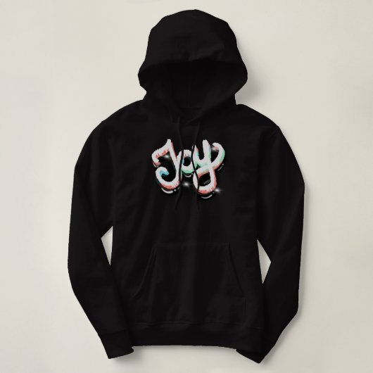 3D Joy Neon Grafitti Street Art Christelijk Hoodie (Design voorkant)