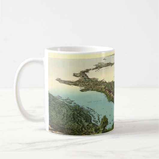 3D-kaart van de Mok van Italië (19e eeuw) (Links)