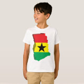 3D kaart van Ghana T-shirt (Voorkant volledig)