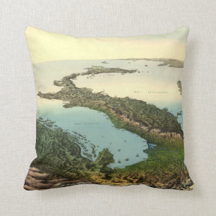  3D-kaart van Italië (19e eeuw) Kussen