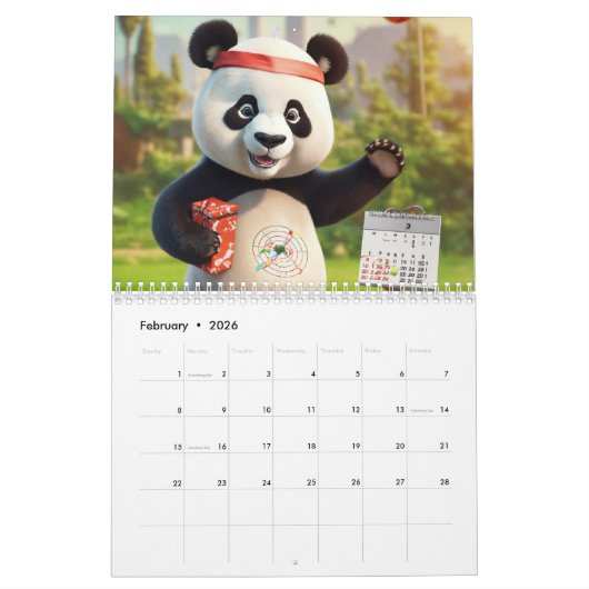 3D-kalender Kalender (Feb 2026)