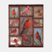 3D Kardinaal Fleece Deken (Voorkant)
