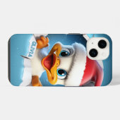 3D Kerst Eend iPhone Hoesje (Achterkant horizontaal)