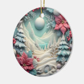 3D kerst Keramisch Ornament (Links)