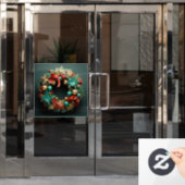 3D Kerst krans venster Cling Raamsticker (Kantoordeur)