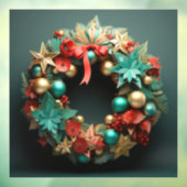 3D Kerst krans venster Cling Raamsticker (Vel 3)