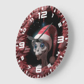 3D Kerst Mars Alien Grote Klok (Hoek)