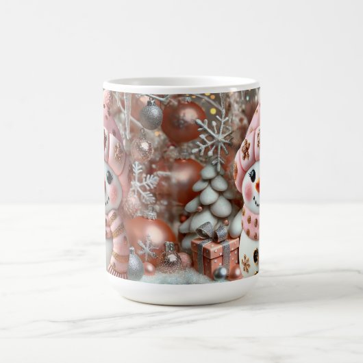 3D Kerst Sneeuwman Koffie Mok (Center)