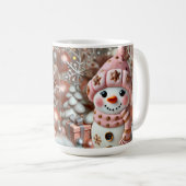 3D Kerst Sneeuwman Koffie Mok (Voorkant rechts)