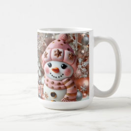 3D Kerst Sneeuwman Koffie Mok