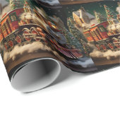 3D Kerst trein inpakpapier (Rol Hoek)