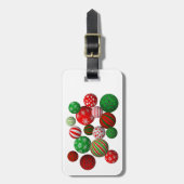 3D kerstballen Bagagelabel (Voorkant verticaal)