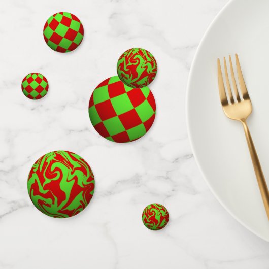 3D Kerstballen Confetti (Groep)