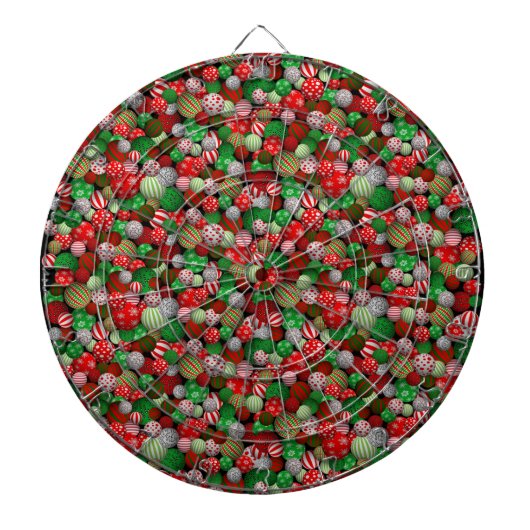 3D kerstballen Dartbord (Voorkant)