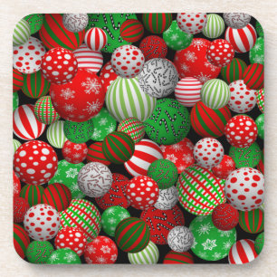 3D kerstballen Drankjes Onderzetter