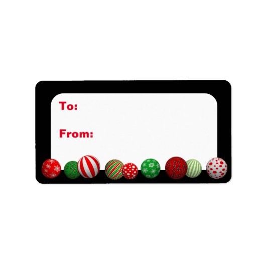 3D kerstballen Etiket (Voorkant)